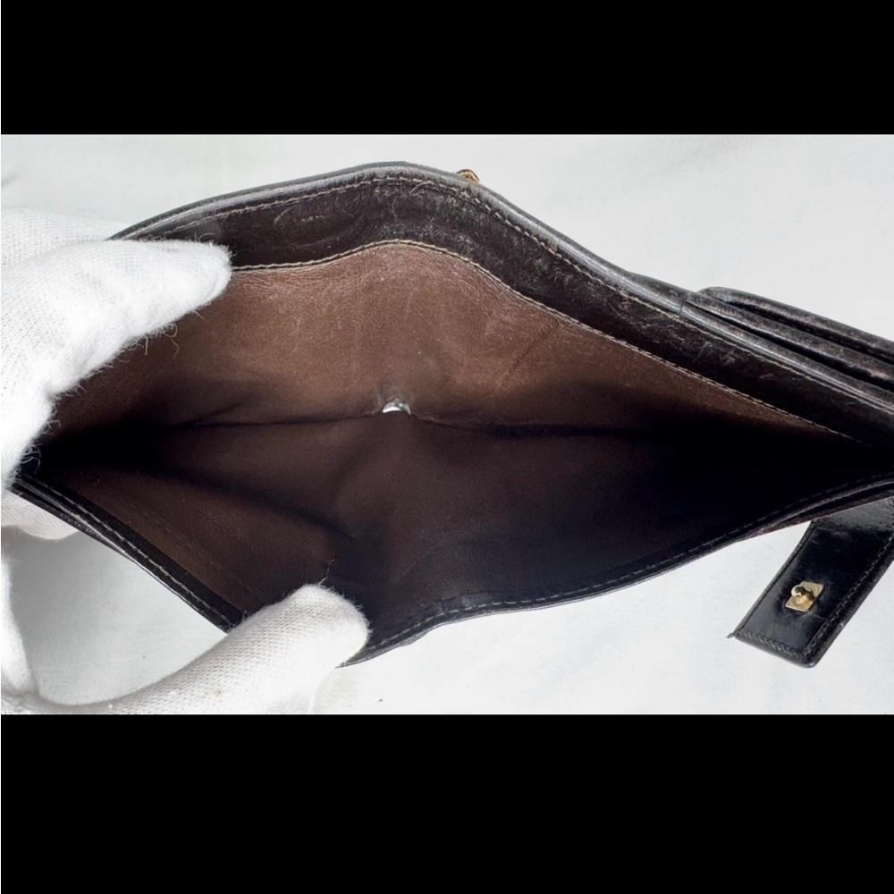 Gucci Vintage Bifold Wallet Sherry Line Leather/canvas w/ COA and box!!! - Picture 16 of 17